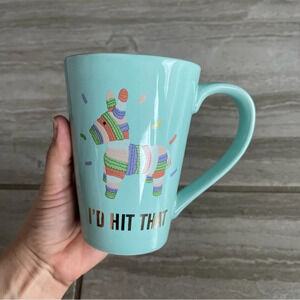 Charming Charlie Pinata I’d Hit That Candy Teal Blue Funny Graphic Coffee Mug